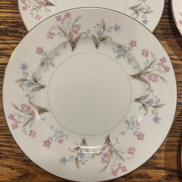 10 Vintage MEITO LUCILLE Salad Plates 1960s Japan Floral PRISTINE EXCELLENT Disc - Picture 11 of 15